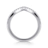 14K White Gold Diamond Matching Wedding Band - 0.19 ct
