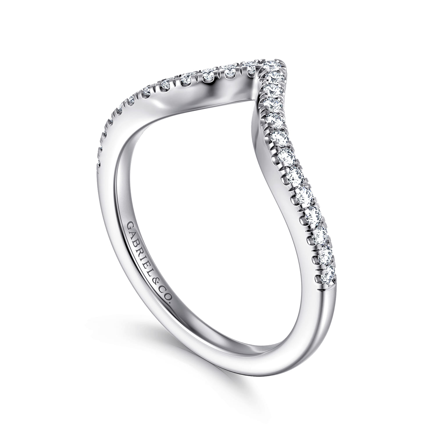 14K White Gold Diamond Matching Wedding Band - 0.19 ct - Shot 3