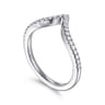 14K White Gold Diamond Matching Wedding Band - 0.19 ct