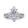 14K White Gold Diamond Matching Wedding Band - 0.19 ct
