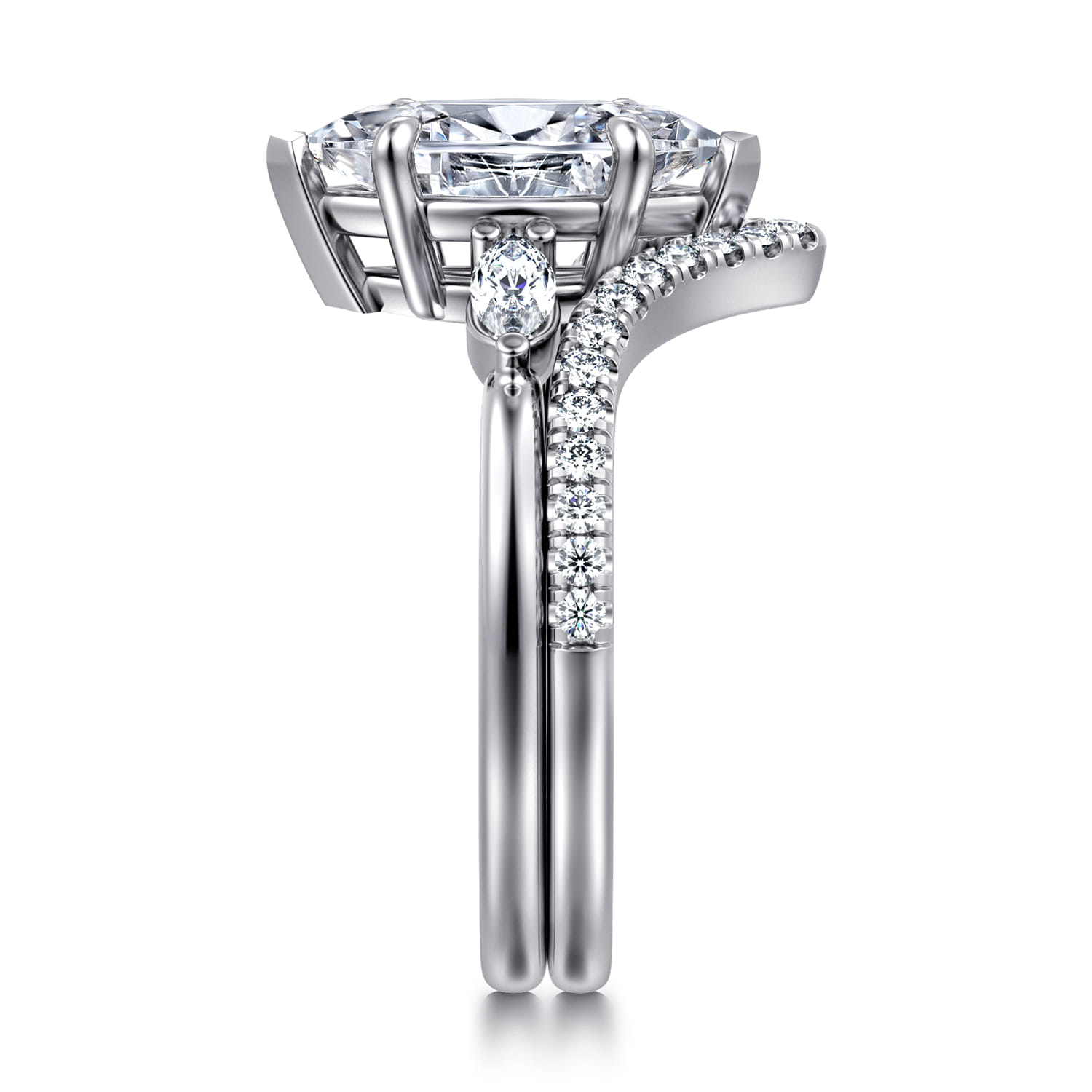 14K White Gold Diamond Matching Wedding Band - 0.19 ct - Shot 5