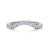 14K White Gold Diamond Matching Wedding Band - 0.19 ct