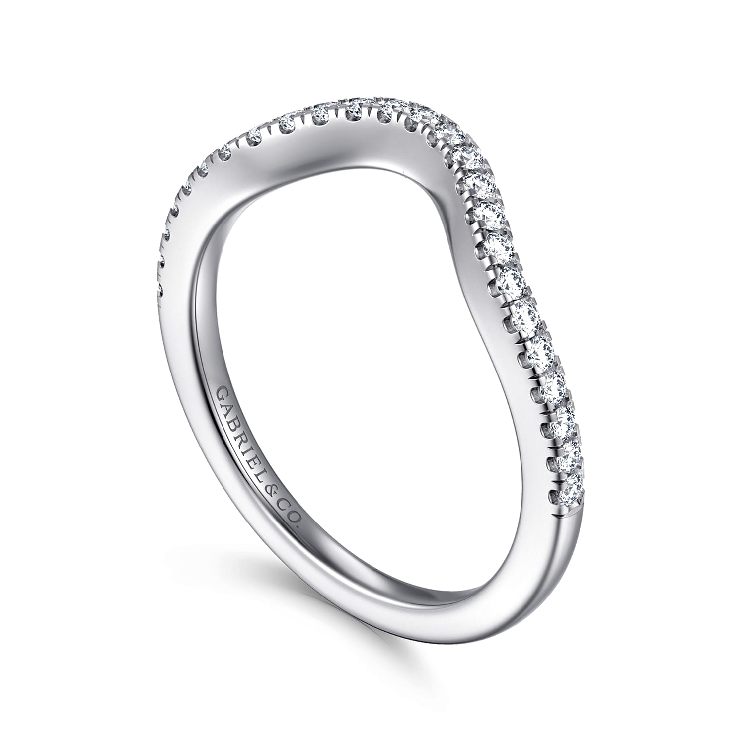 14K White Gold Diamond Matching Wedding Band - 0.19 ct - Shot 3