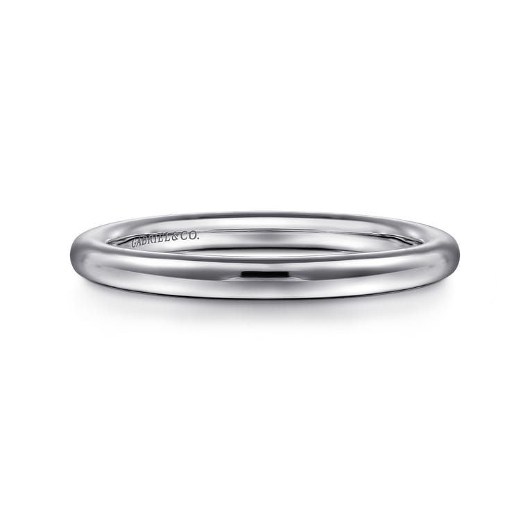 14K White Gold Diamond Matching Wedding Band - Shot 1