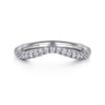 14K White Gold Diamond Matching Wedding Band - 0.25 ct