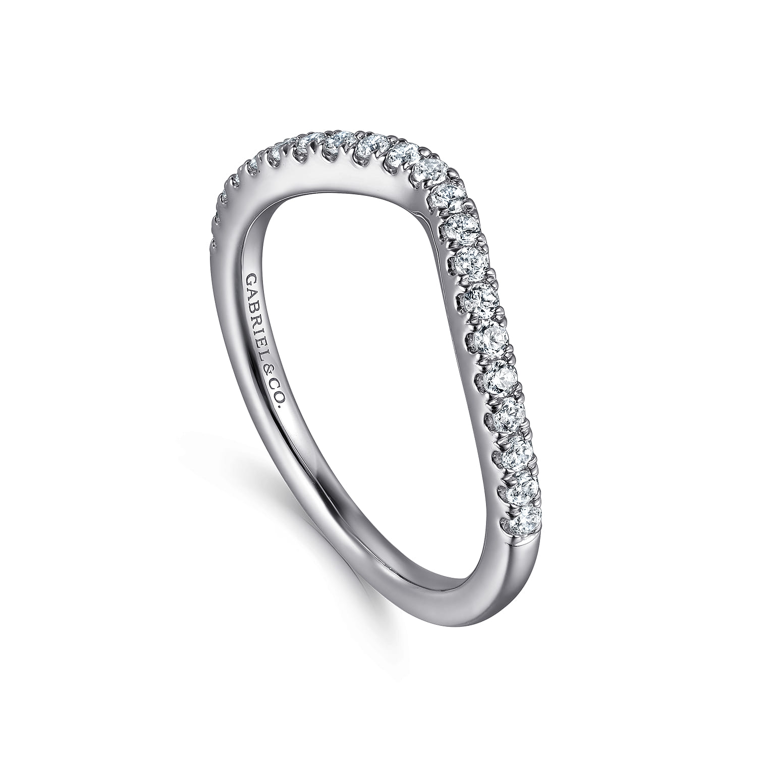 14K White Gold Diamond Matching Wedding Band - 0.25 ct - Shot 3