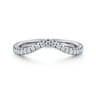 14K White Gold Diamond Matching Wedding Band - 0.25 ct