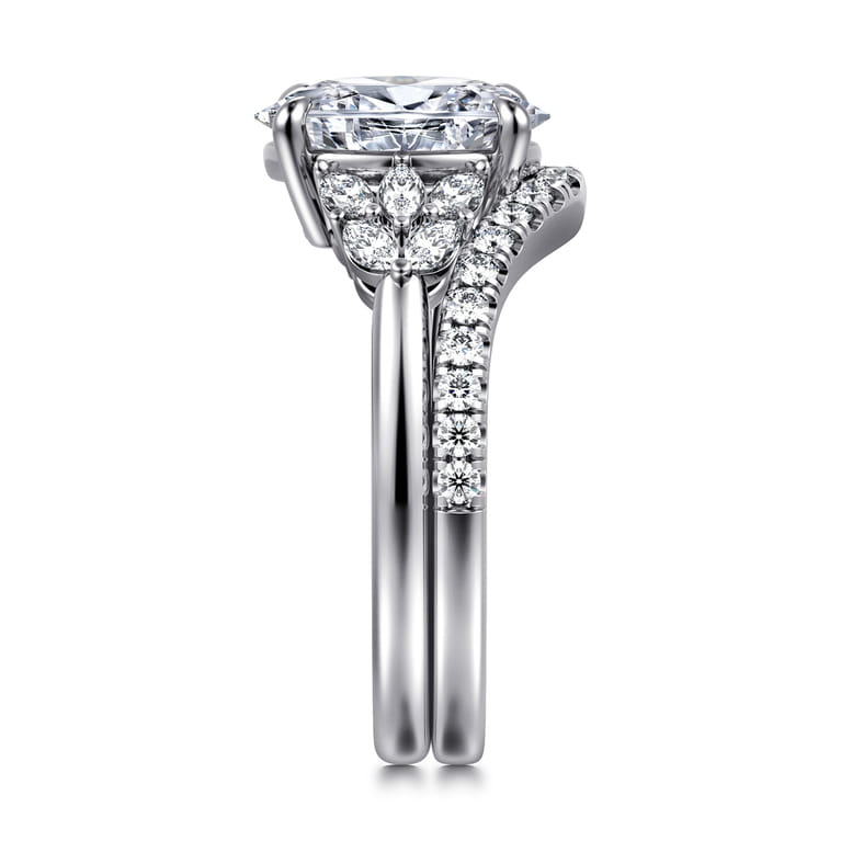 14K White Gold Diamond Matching Wedding Band - 0.25 ct - Shot 4