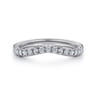 14K White Gold Diamond Matching Wedding Band - 0.32 ct
