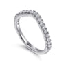 14K White Gold Diamond Matching Wedding Band - 0.32 ct