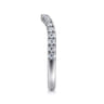14K White Gold Diamond Matching Wedding Band - 0.32 ct