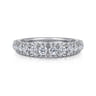 14K White Gold Diamond Matching Wedding Band - 0.86 ct