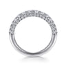 14K White Gold Diamond Matching Wedding Band - 0.86 ct