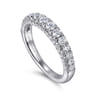 14K White Gold Diamond Matching Wedding Band - 0.86 ct