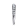 14K White Gold Diamond Matching Wedding Band - 0.86 ct
