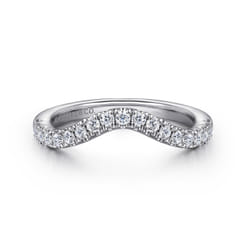 14K White Gold Diamond Matching Wedding Band