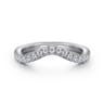 14K White Gold Diamond Matching Wedding Band - 0.34 ct
