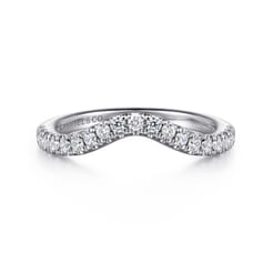 14K White Gold Diamond Matching Wedding Band