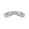 14K White Gold Diamond Matching Wedding Band - 0.34 ct
