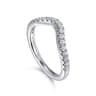 14K White Gold Diamond Matching Wedding Band - 0.34 ct