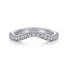 14K White Gold Diamond Matching Wedding Band - 0.34 ct