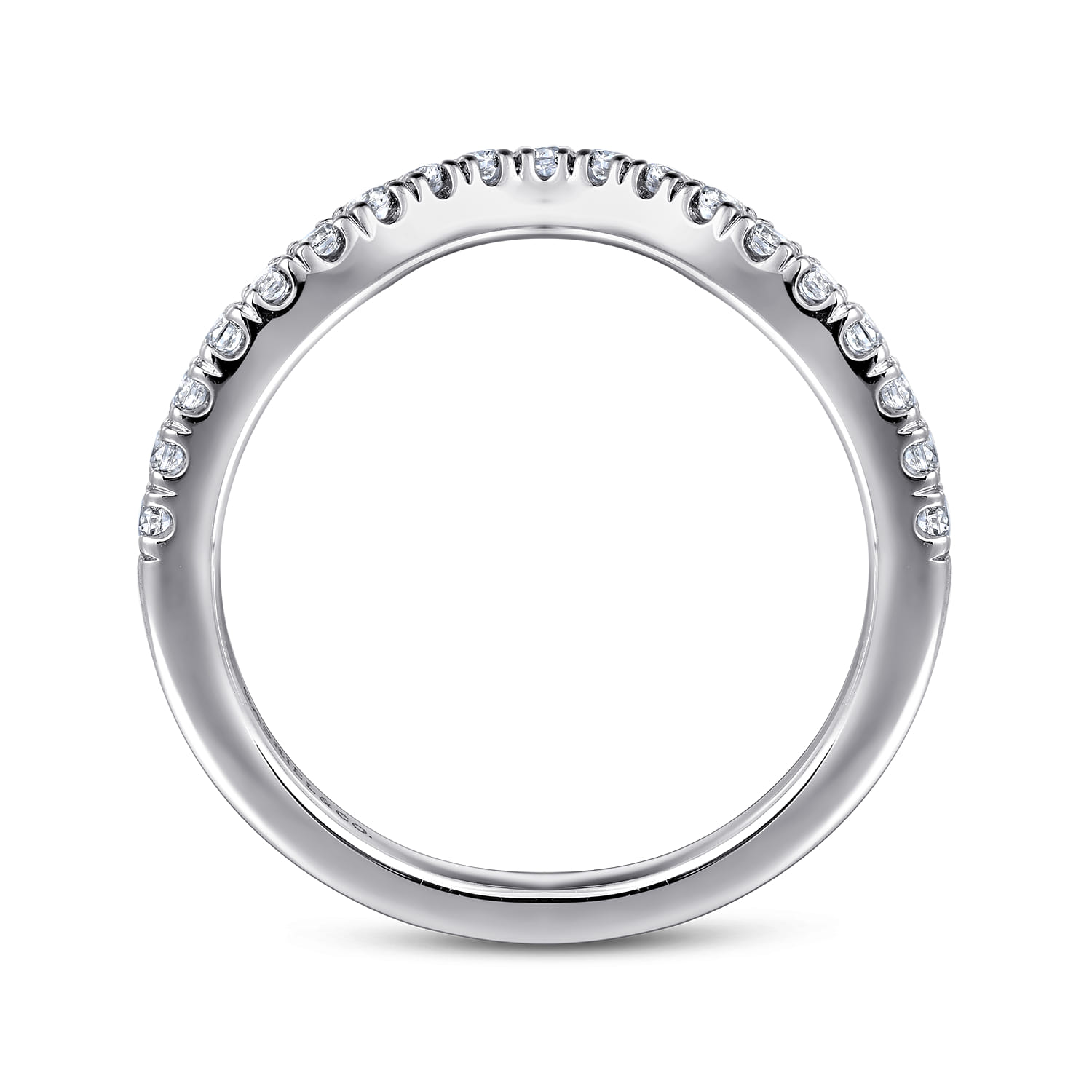 14K White Gold Diamond Matching Wedding Band - 0.34 ct - Shot 2
