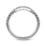 14K White Gold Diamond Matching Wedding Band - 0.34 ct