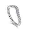 14K White Gold Diamond Matching Wedding Band - 0.34 ct