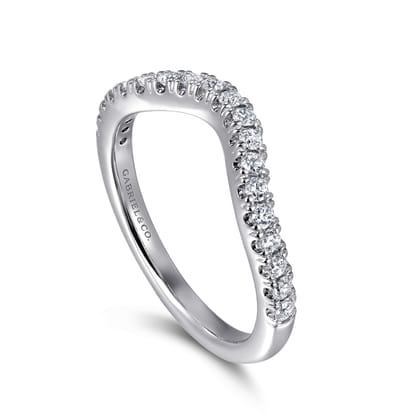 14K White Gold Diamond Matching Wedding Band