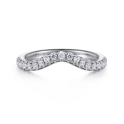 14K White Gold Diamond Matching Wedding Band