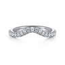 14K White Gold Diamond Matching Wedding Band - 0.34 ct