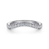 14K White Gold Diamond Matching Wedding Band - 0.34 ct