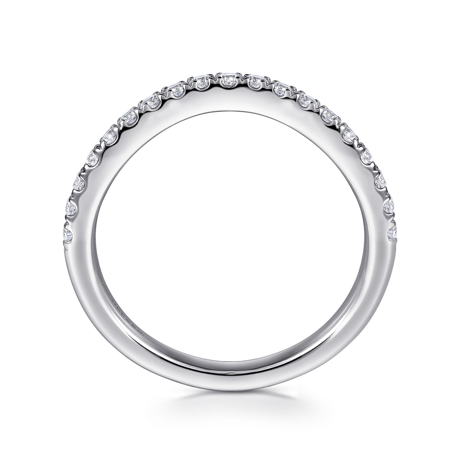 14K White Gold Diamond Matching Wedding Band - 0.34 ct - Shot 2