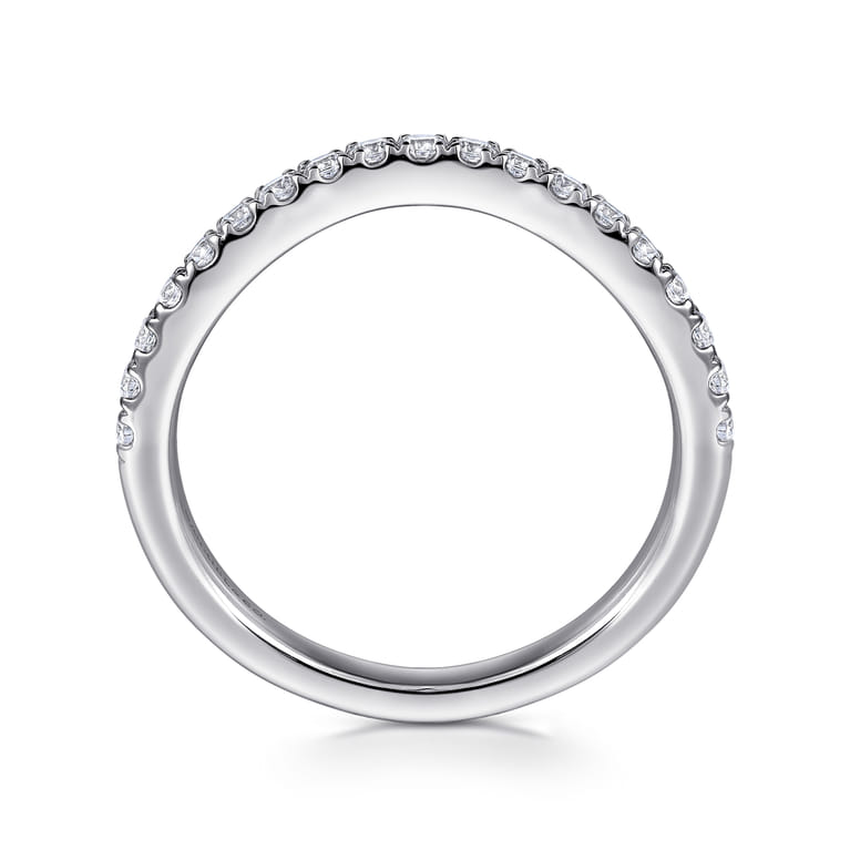 14K White Gold Diamond Matching Wedding Band - 0.34 ct - Shot 2