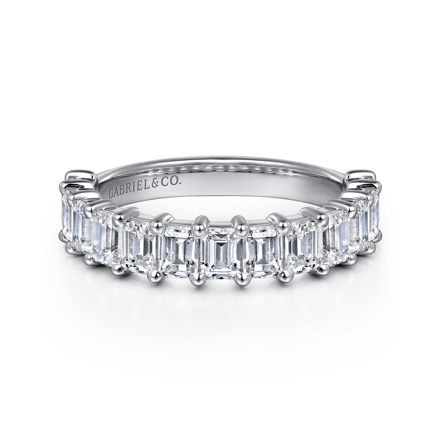 14K White Gold Diamond Matching Wedding Band - 1.85 ct - Shot 1