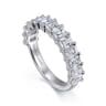 14K White Gold Diamond Matching Wedding Band - 1.85 ct