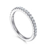 14K White Gold Diamond Matching Wedding Band - 0.34 ct