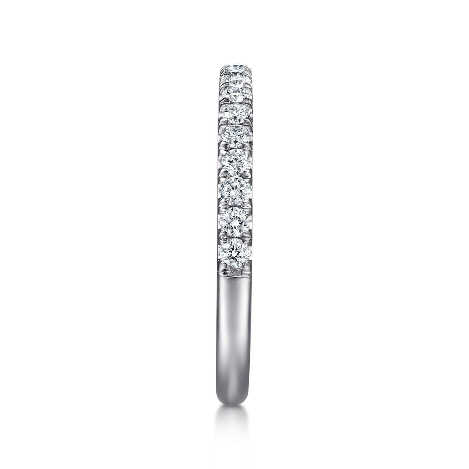 14K White Gold Diamond Matching Wedding Band - 0.34 ct - Shot 5