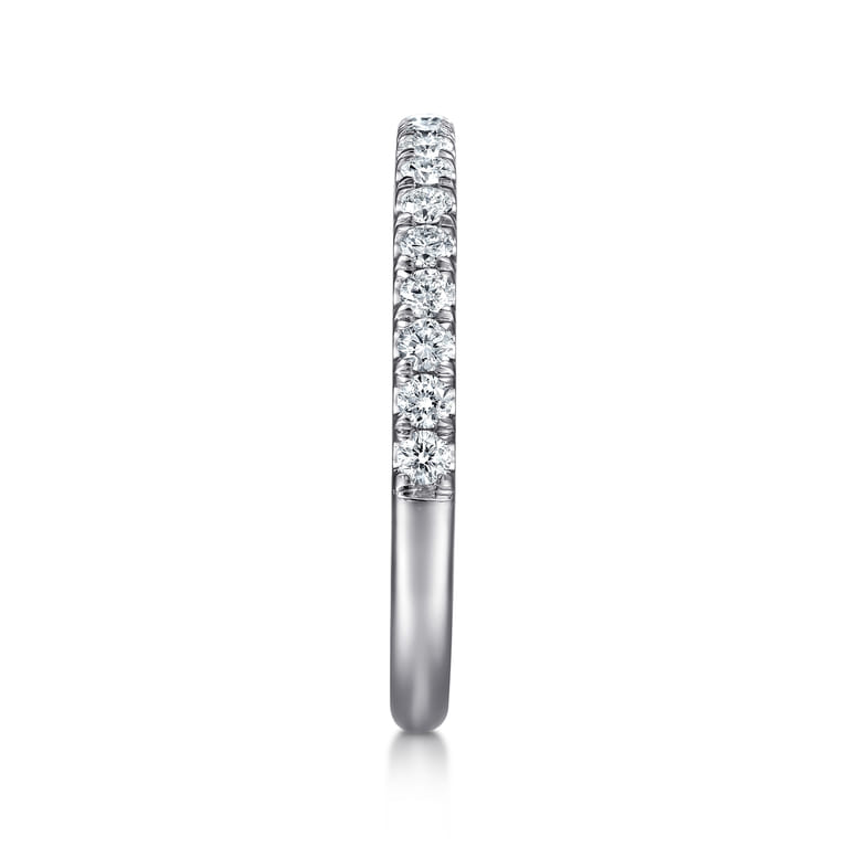 14K White Gold Diamond Matching Wedding Band - 0.34 ct - Shot 5