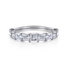 14K White Gold Diamond Matching Wedding Band - 1.35 ct