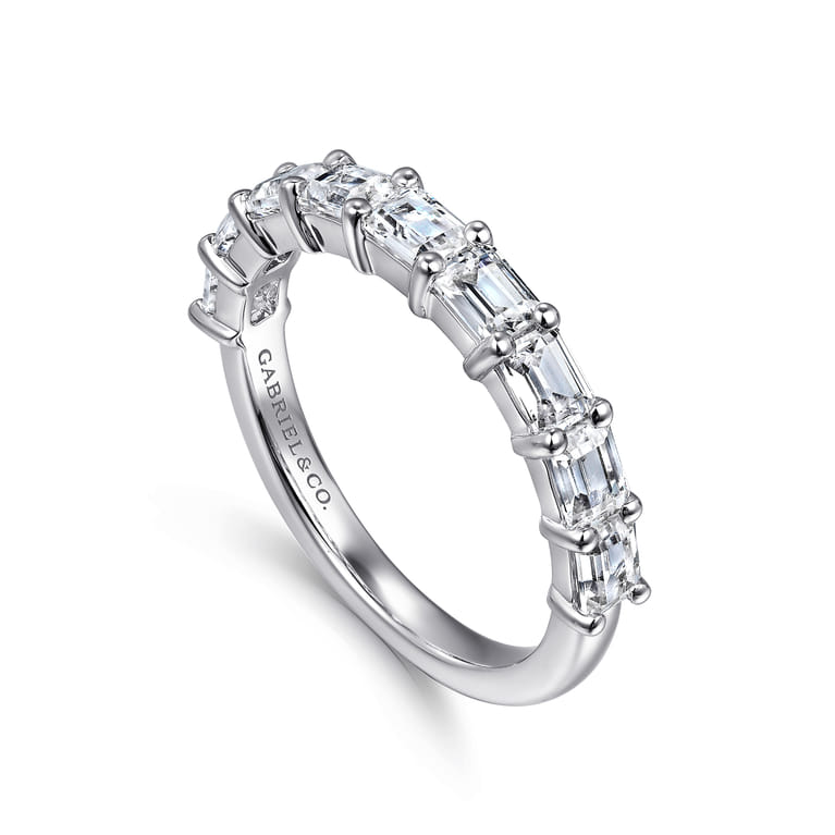 14K White Gold Diamond Matching Wedding Band - 1.35 ct - Shot 3