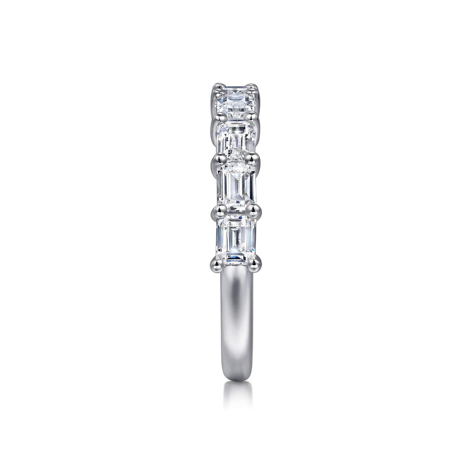 14K White Gold Diamond Matching Wedding Band - 1.35 ct - Shot 5