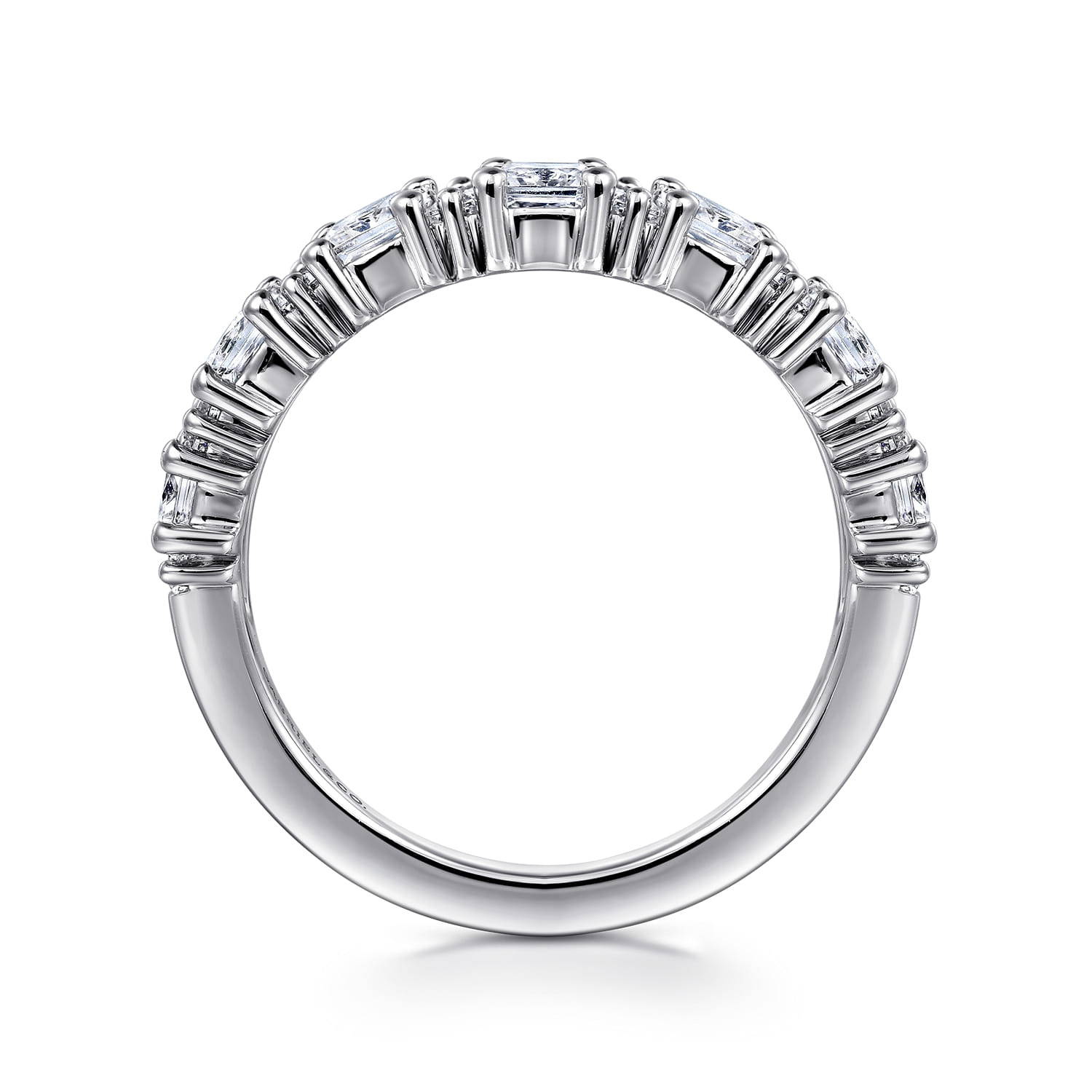 14K White Gold Diamond Matching Wedding Band - 1.48 ct - Shot 2