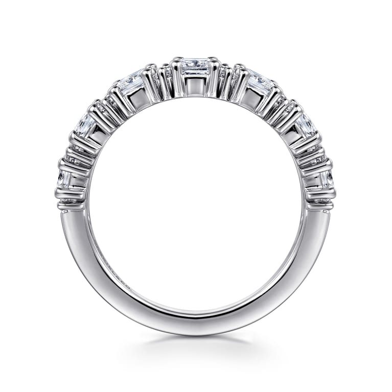 14K White Gold Diamond Matching Wedding Band - 1.48 ct - Shot 2