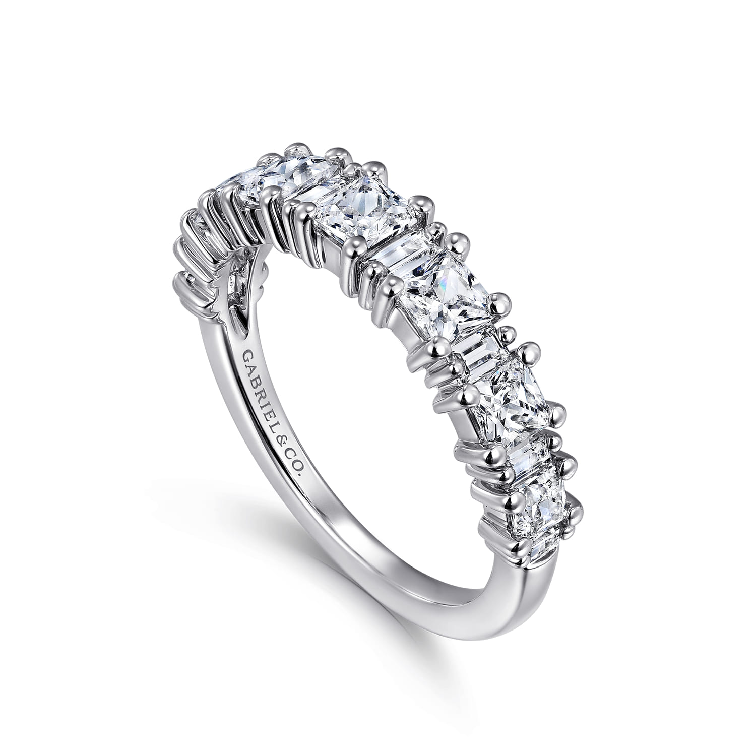 14K White Gold Diamond Matching Wedding Band - 1.48 ct - Shot 3
