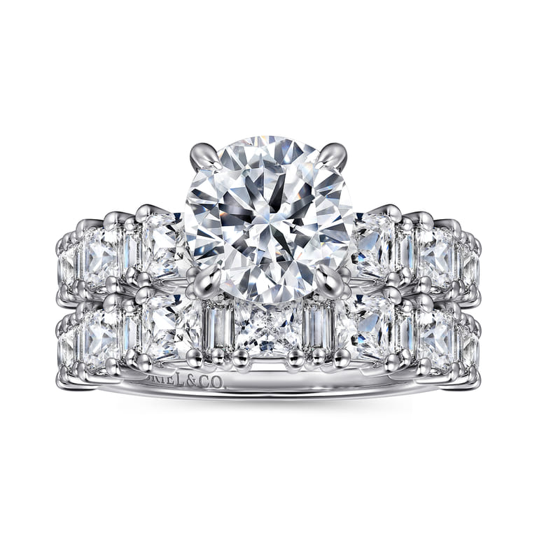 14K White Gold Diamond Matching Wedding Band - 1.48 ct - Shot 4