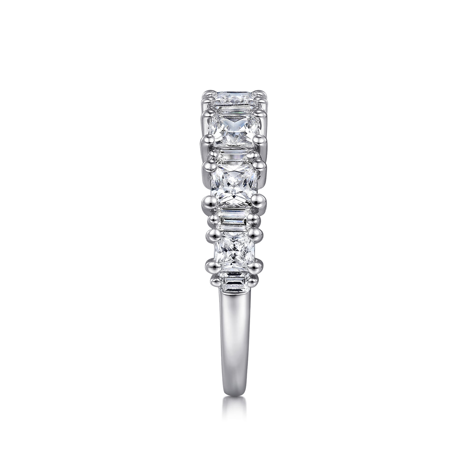 14K White Gold Diamond Matching Wedding Band - 1.48 ct - Shot 5