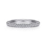 14K White Gold Diamond Matching Wedding Band - 0.37 ct