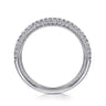 14K White Gold Diamond Matching Wedding Band - 0.37 ct
