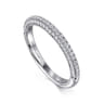 14K White Gold Diamond Matching Wedding Band - 0.37 ct
